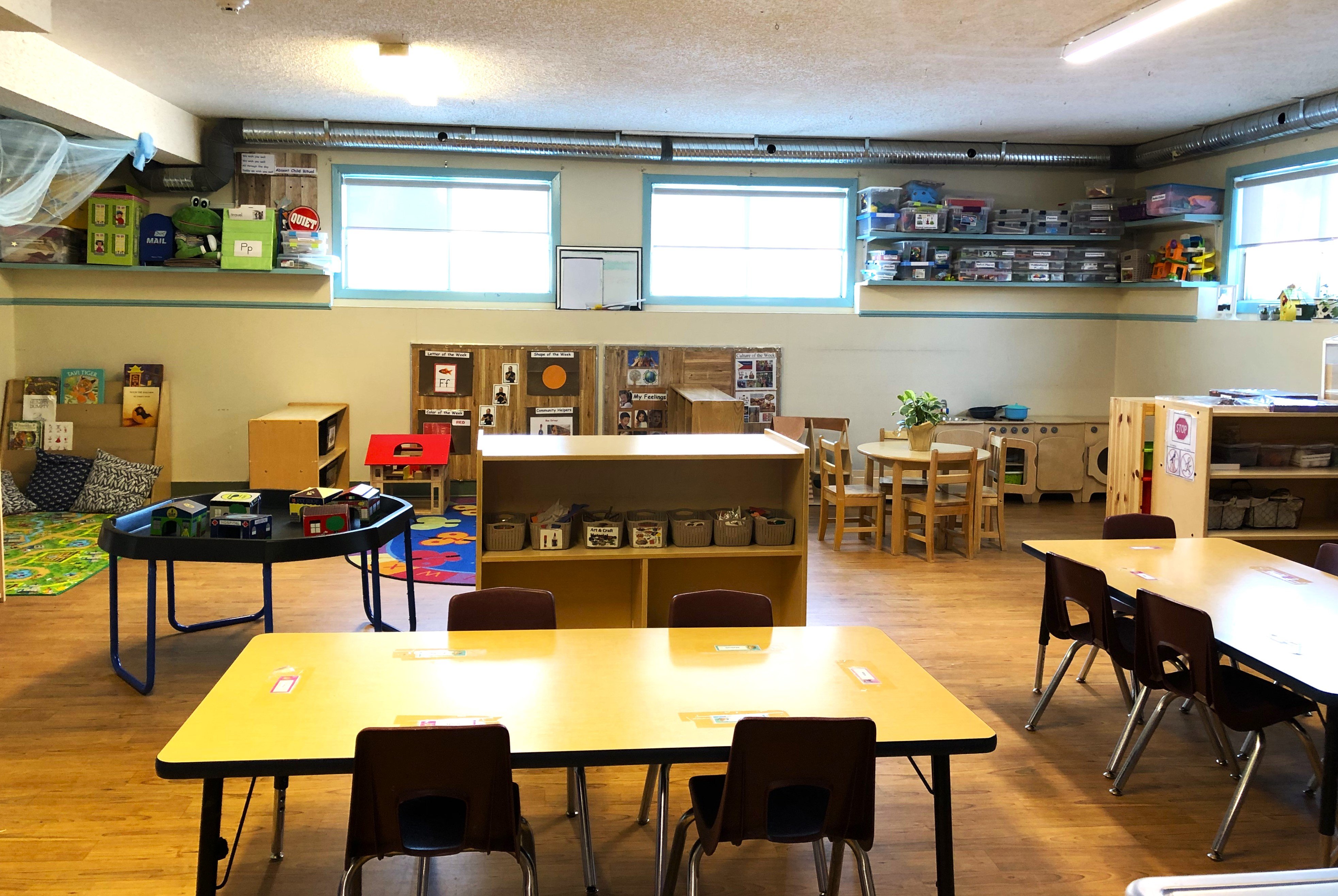 Children immersed in learning activities within the BrightPath Falconridge classroom.